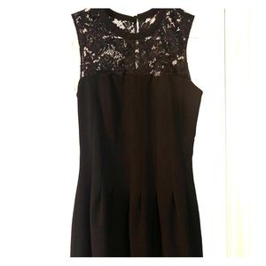 Black lace top dress